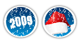 2009圣诞节徽章PNG图标